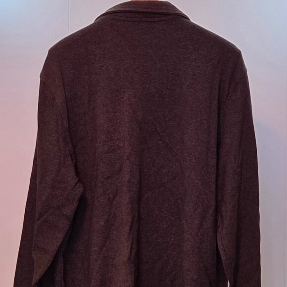 Van Heusen Men’s 1/4 Zip Long Sleeve Pullover, Mens LG, Dark Brown Heather - Picture 2 of 10